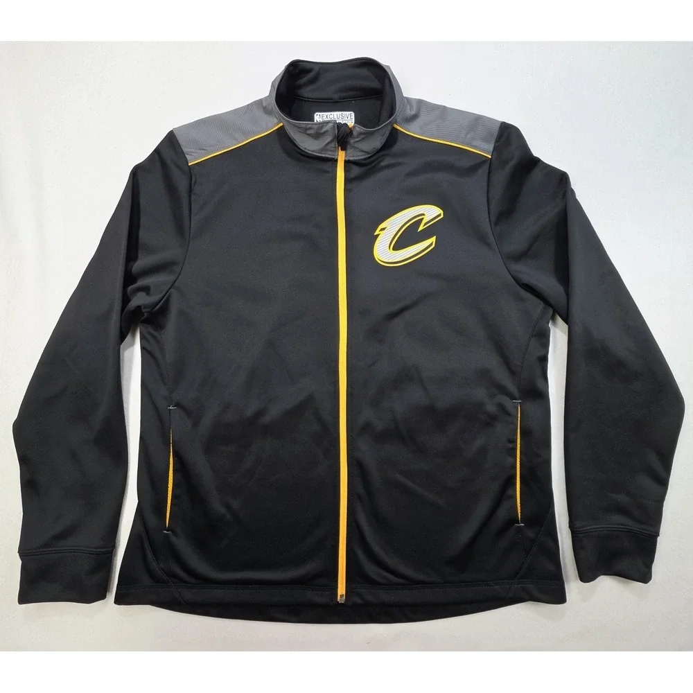 Cleveland Cavaliers Jacket Mens‎ L Full Zip Fleece Lined Reflective LIMITED USE